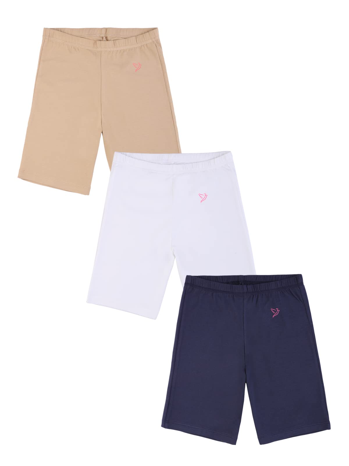 TWIN BIRDS Cotton Stretchable Solid Coloured Skinny Fit Knee Length Yoga/Cycling/Sports Shorts for Girls-picture-32