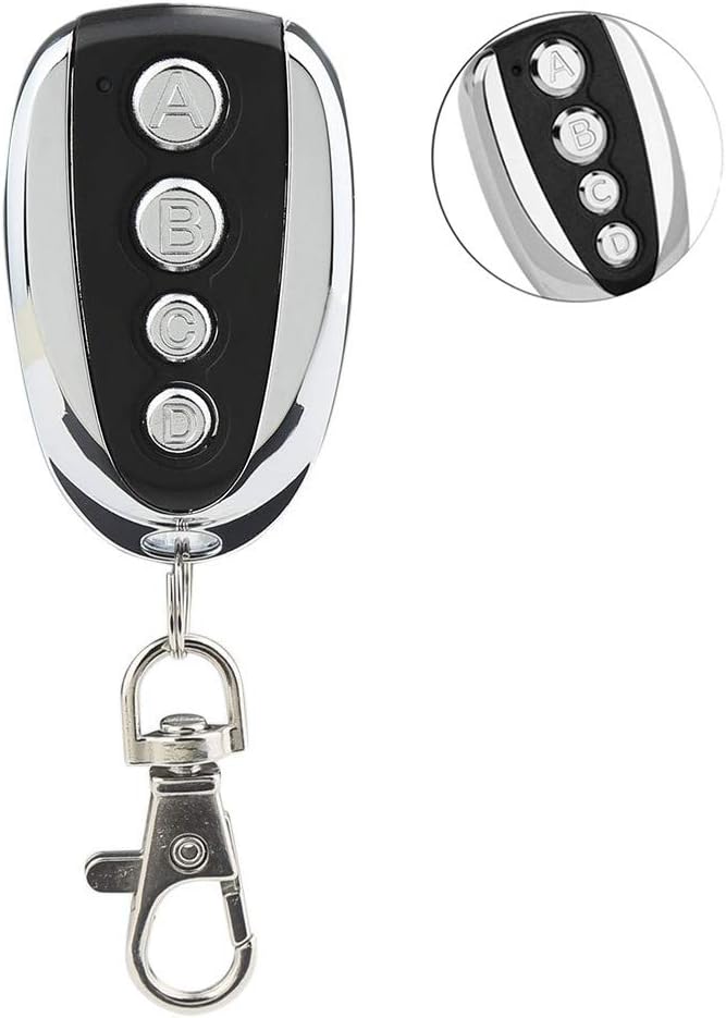 Foxboss Garage Door Remote Control,cloning Remote Control duplicator Key 433.92mhz Copy Fixed Code or Learn Codes for Garage Opener Electric Remote Control Key Fob Replacement 1 Pack