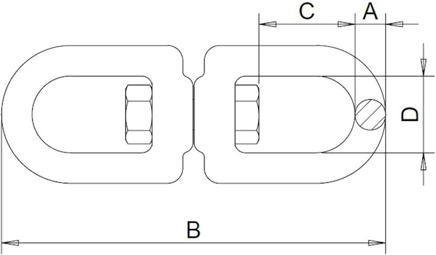 MarineNow 316 Stainless Steel Anchor Swivel Eye - Eye Connector