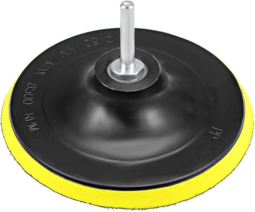 Miniatura 8 de uxcell Almohadilla de respaldo de gancho y bucle de 5 pulgadas, placa de soporte de pulido de lijado con adaptador de taladro M10 para lijadora de