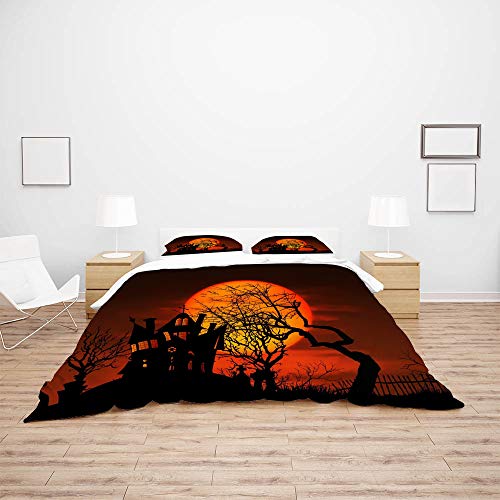 Housse de couette facile à laver parure de lit 2 pièces polyester lit simple sans repassage - 4