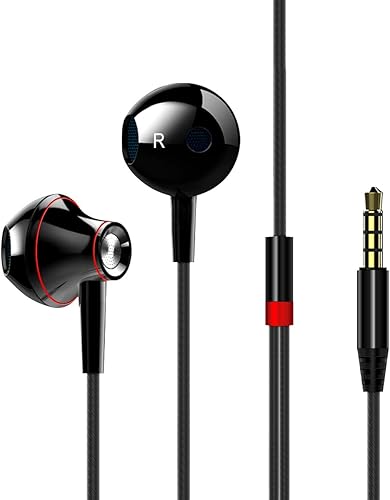 OTISA Auricolari Stereo Sport Rich Bass con Microfono per dispositivi iOS Android con Jack 3 5 mm Colore Nero OTISA Auricolari Stereo Sport Rich Bass con Microfono per dispositivi iOS Android con Jack 3 5 mm Colore Nero