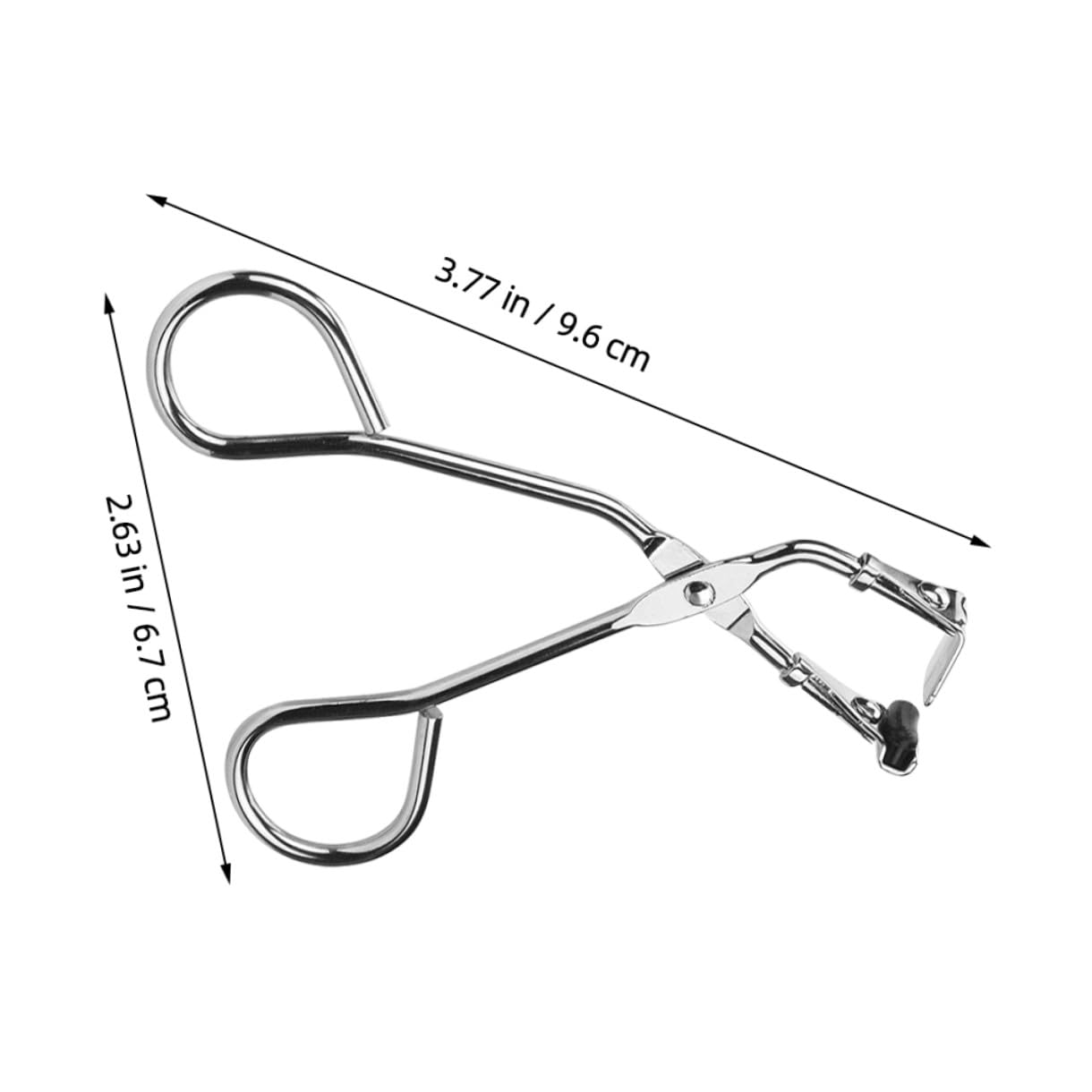 Mikinona Rizador de Pestañas Portátil y Ligero Práctico de Acero Inoxidable Plateado Diseño Curvado Adecuado para Pestañas Pequeñas y Diversas Formas de Ojos
