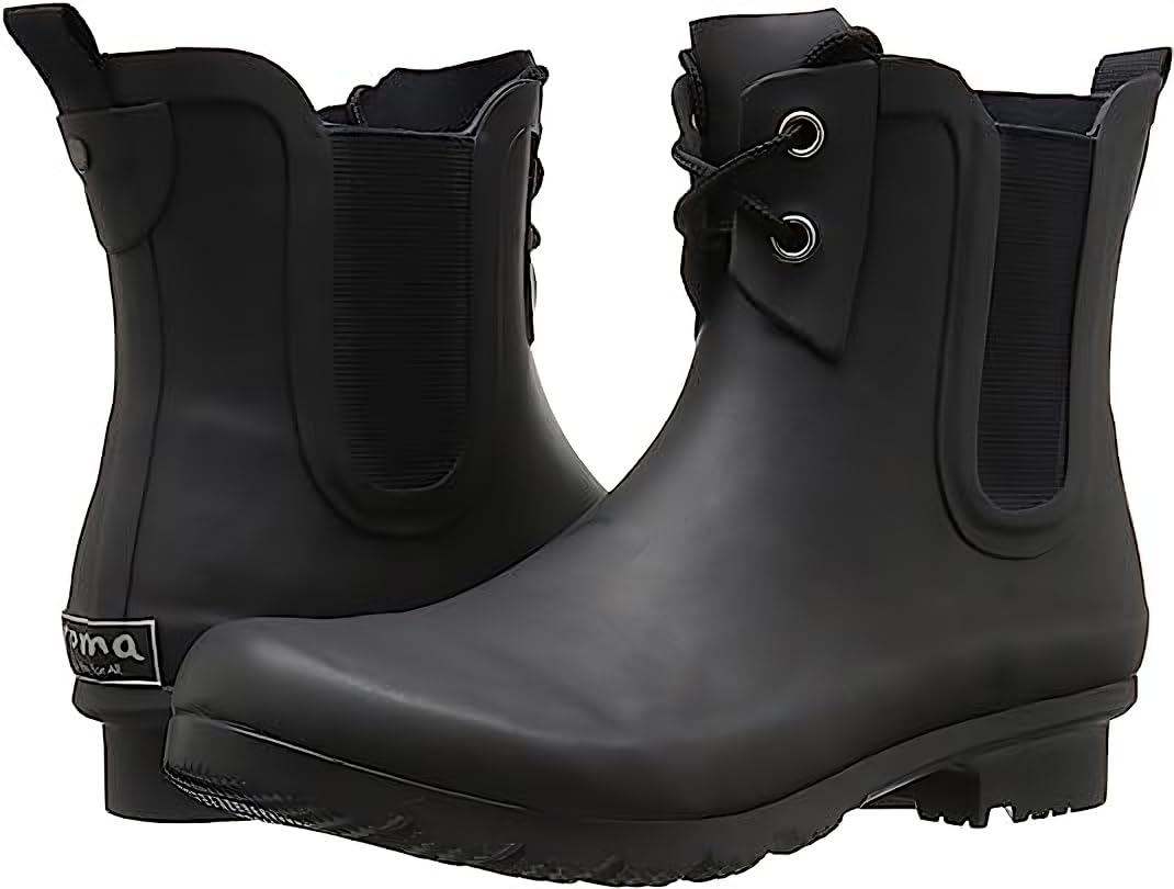 Roma Boots Womens Chelsea Lace-Up Rain Boots