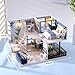 RHZN Miniature House Kit, Dollhouse Kit, Miniature Kit, DIY Mini House Building Kit for Adult