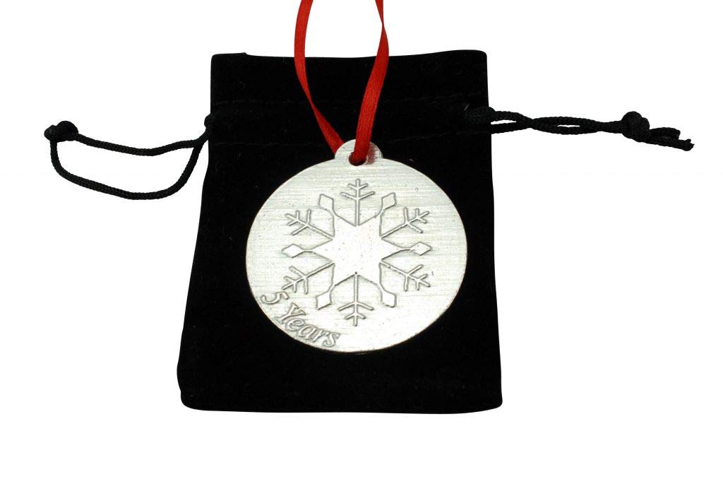 5th Wedding Anniversary Metal Keepsake Chrstimas Tree Ornament Bauble Decoration Ornament