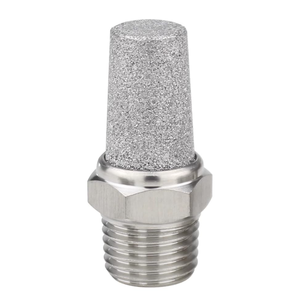 Silencieux d'échappement pneumatique, M5 1/8 "1/4" 3/8 "1/2" -2 "NPT mâle silencieux d'échappement pneumatique raccord filtre anti-bruit(Bspt Ss304 Nest,1/4")