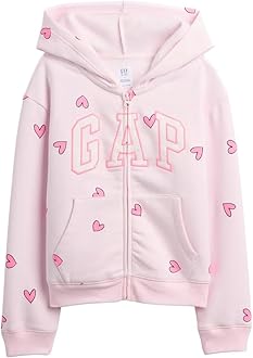 girls Logo Hoodie Hooded Full Zip Sweatshirt