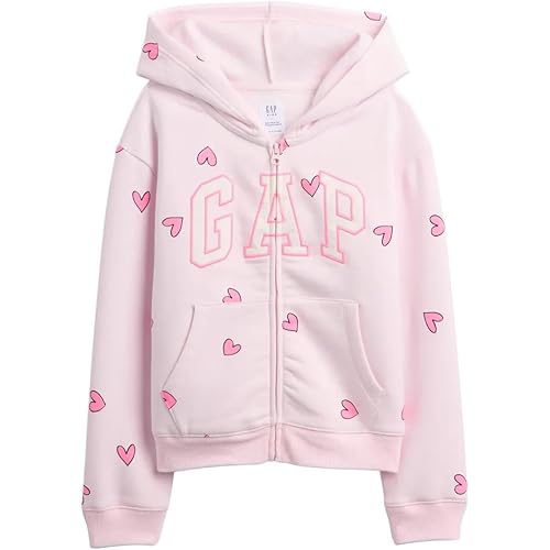 GAP girls Logo Hoodie Hooded Full Zip Sweatshirt