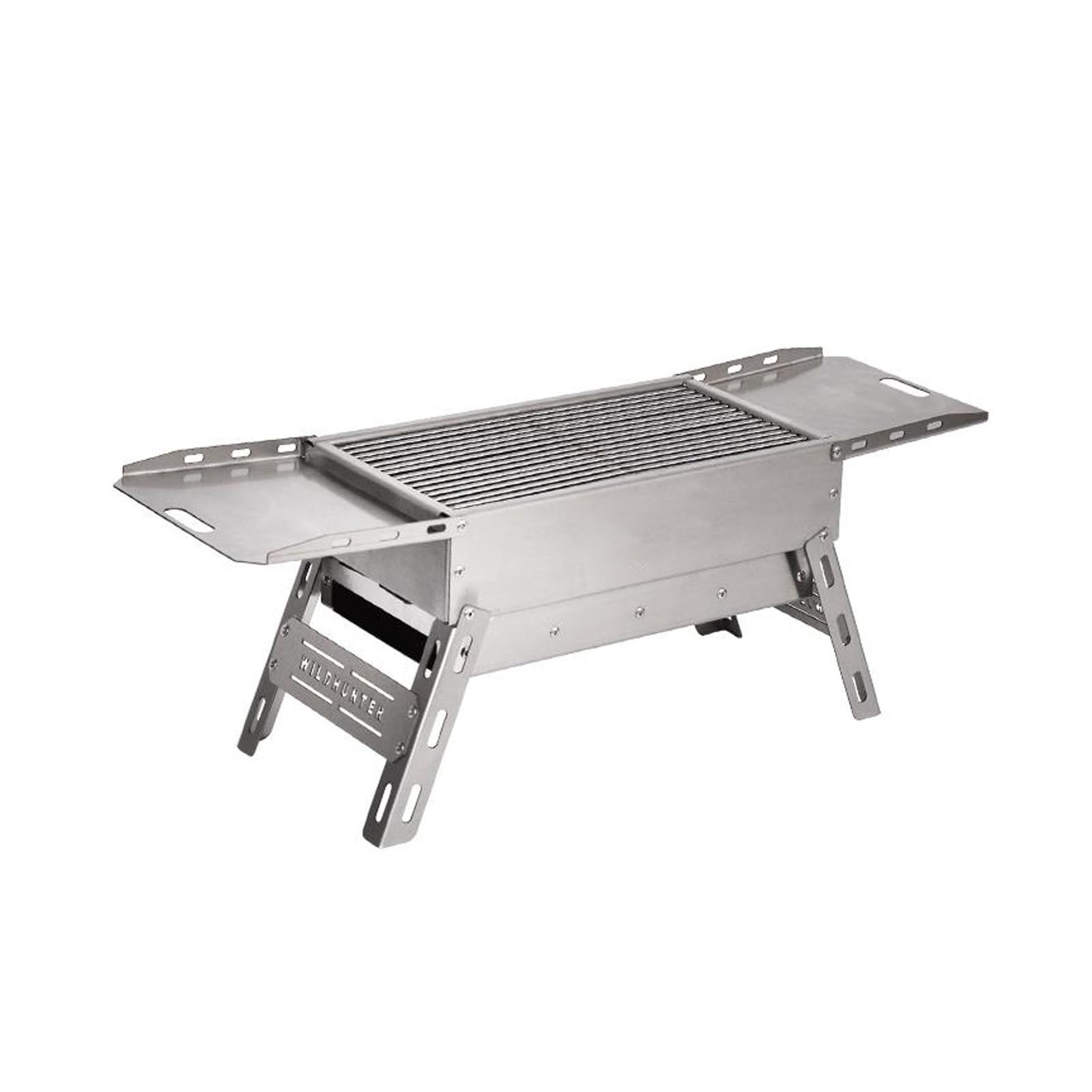 Parrilla de carbón portátil al aire libre, parrilla de barbacoa de acero inoxidable, pequeña parrilla plegable for jardín, cocina al aire libre, barbacoa, camping, picnic (Size : L)