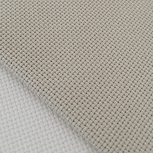 Image of KCS 4 /6 pc of 12 inch x 18 inch 18CT Counted Cotton Aida Cloth Cross Stitch Fabric (4 pc, Pearl Grey vy it)