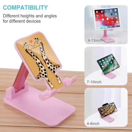 Support de téléphone portable pliable et réglable motif girafe pour bureau - 3