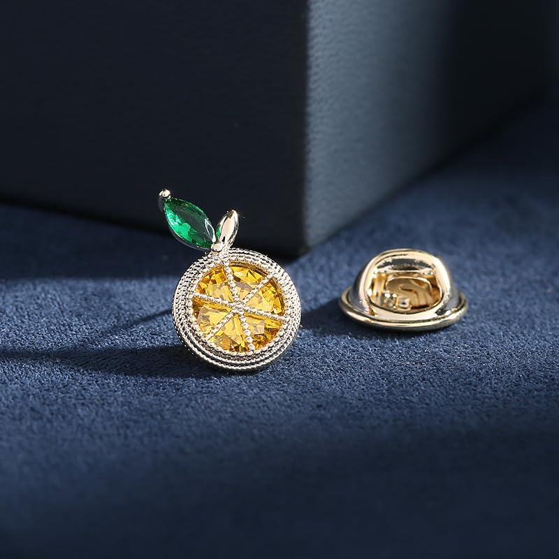 coadipress Delicate Fashion Lemon Earring Necklace for Women Glitter Rhinestone Lemon Stud Earrings Lightweight Fruit Lemon Earrings Necklace Set Trendy Jewelry Gift - Image 5