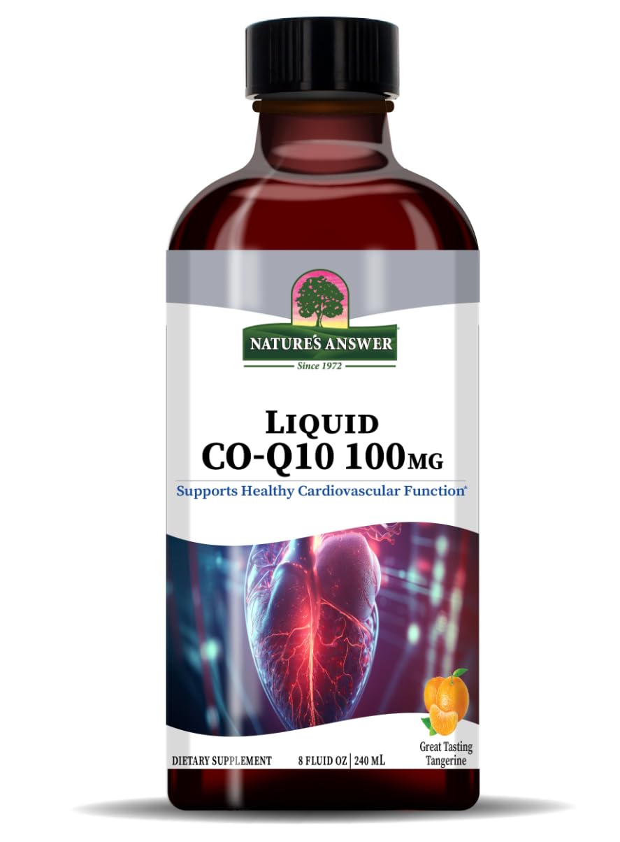 Natural's Answer CoQ10 líquido, sabor mandarina, 240 ml, libre de crueldad, sin OMG