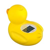 Vista 7 de B&H Termómetro para bebé, juguete flotante de seguridad con termómetro de temperatura para baño de bebés (pato guiñando)