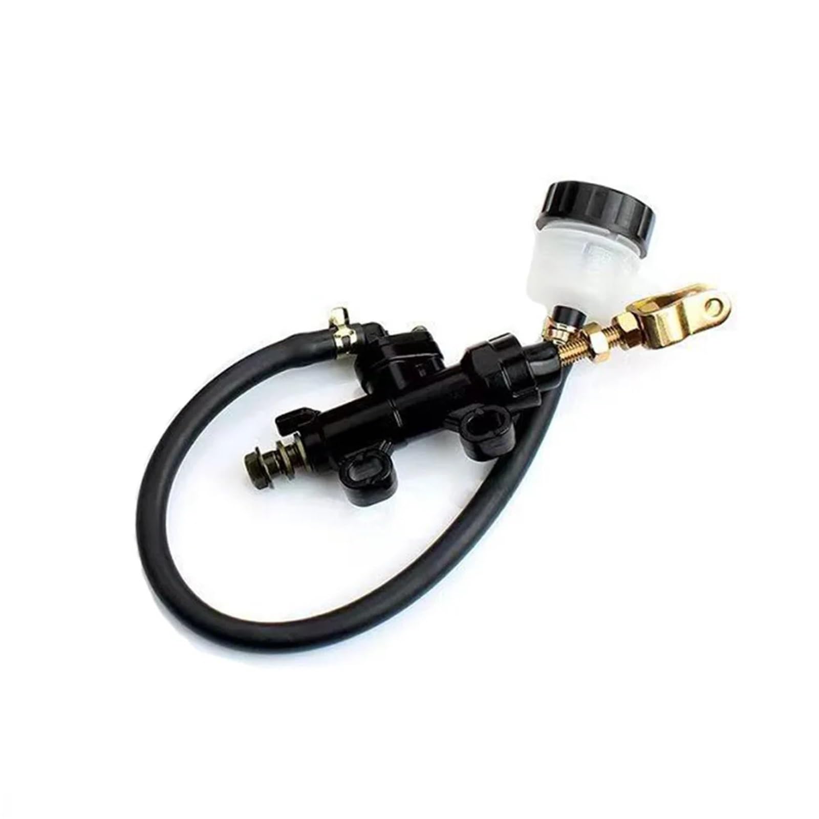 Haysxvr Black Universal Piston 14Mm Motorcycle Rear Brake Pump Hydraulic Master Cylinder Fit For Yamaha Forward Brake Pump(Black)