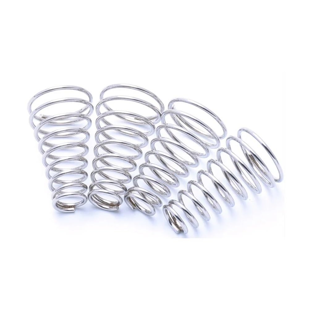 ressorts de compression Ressorts métalliques, lot de 10 ressorts coniques, ressorts de tour pagode, fil de 0,3/0,5/0,8 mm, mini-ressort de batterie à retour de pression(10pcs 0.8*10-18*20mm)