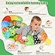 Charmofun Tummy Time Toys Spielkissen, 3 in 1 Bauchlage Spielzeug Baby, Abnehmbar Raupe für Baby, Bauchlage Helfen Sitzen Stützen Babyspielzeug 3 6 9 Monate mit Rassel, Beißring, Spiegel