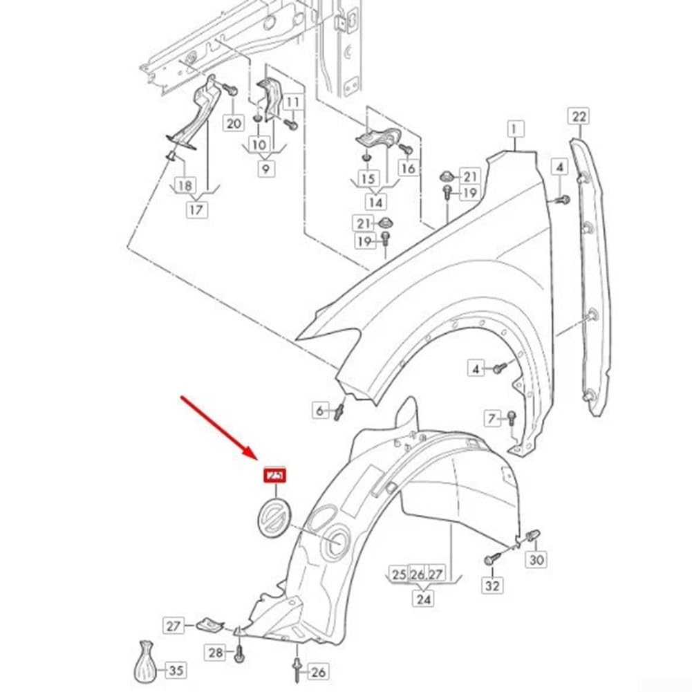 Capuchon De Protection En ABS Pour Passage De Roue Avant Pour