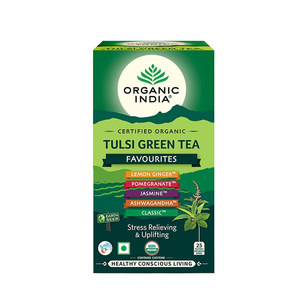 ORGANIC INDIA Tulsi Green Tea Assorted 25 Tea Bags,120 Grams (B07LFDGDLG) Amazon Price History, Amazon Price Tracker