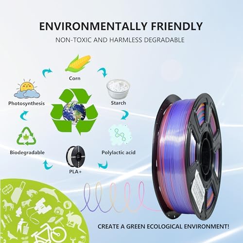 iBOSS Cosmic Rainbow 3D PLA PRO Filament, 1.75 mm +/- 0.02 mm, 1 kg Cosmic Silk Rainbow PLA+ 3D Printer Filament, Colour Changing, Rainbow, Durable, PLA Plus Filament - View 8