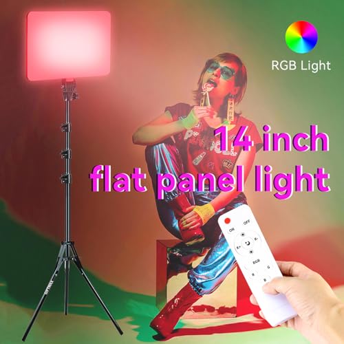 Image of GiftMax PM-36 14 inch RGB LED Video Soft Light Panel, 50W for Studio Photography | Video Recording | Conference | YouTube,2700K-5700K CRI95+ | with Remote Control