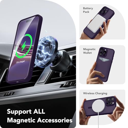 CAPRARO Magnetic iPhone 15 Pro Max Case, MagSafe Compatible, Full Camera Protection, 14FT Drop Protection, Shockproof - Image 3