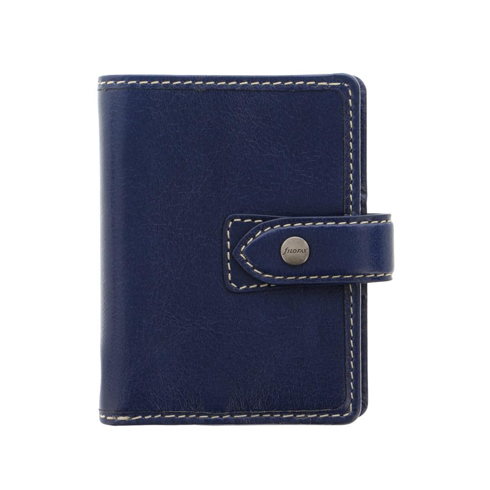 Filofax Malden Organizer, Mini Size, Navy - Tactile, Full Grain Buffalo - View #9