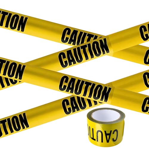 Fyrdyn Cinta de Peligro, Cinta De Precaución Amarilla Y Negra Para Suelos, Adhesivo Para Señalización En Áreas Peligrosas, Obras De Construcción, Equipos, Tuberías, Paredes Y Suelos