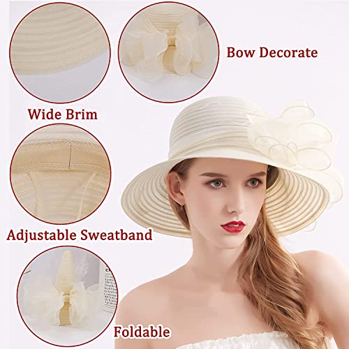 Sombrero de mujer estilo Derby para boda y eventos miniatura 3