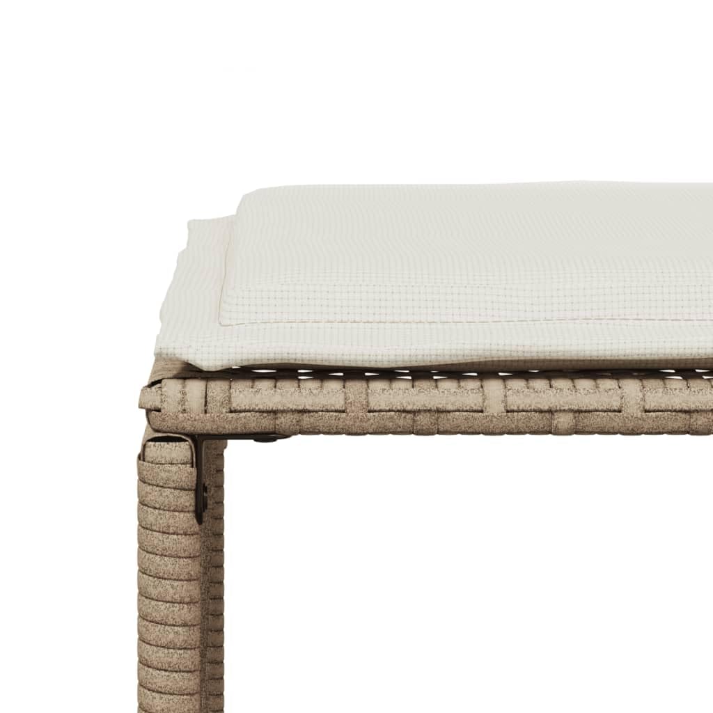 vidaXL Set da Pranzo da Giardino 7 pz con Cuscini Beige in Polyrattan, Set da Pranzo, Set per Esterni, Set mobili da Esterno, Set da Giardino