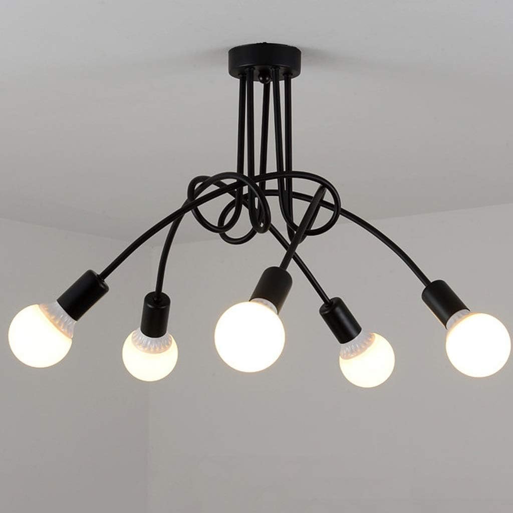 Chandelier, シャンデリア北欧ロフトシャンデリア照明、V-intage工業用シャンデリア、家庭や店舗用の曲面個性シャンデリ