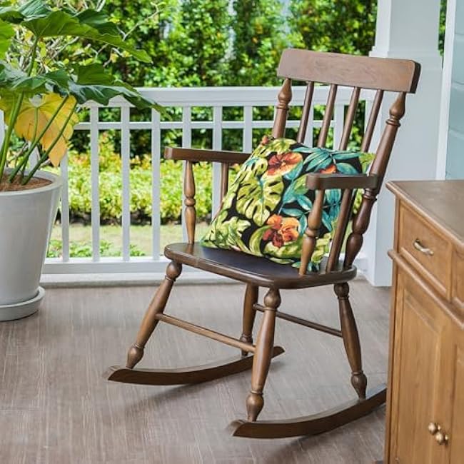 Throw Pillow Covers Set of 2,Outdoor Indoor Waterproof Decorative Patio Throw Pillowcase Shell 18x18 Inch, Square Cushion Case for Couch Sofa Garden Farmhouse Decoration-Tropical Green Leaves