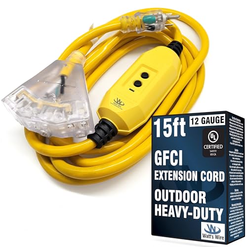 15 ft GFCI Extension Cord - Outdoor Extension Cord
