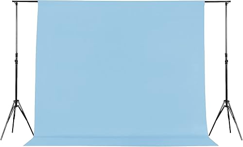 Joccun Telón de fondo azul claro de 7 x 10 pies para fotografía, cortina de fondo de poliéster para fotografía, sesión de fotos, grabación de video, disponible en Yaxa Venezuela