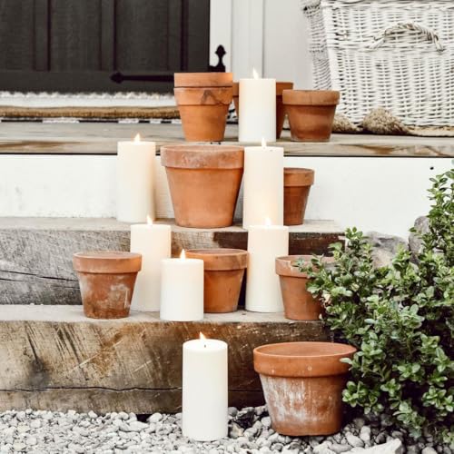 Image of LampLust Outdoor Flameless Candles Waterproof, 4 Pack, 3x6 Ivory Pillar Candles Set, LED Candles Flickering with Remote & Timer Included, Battery Operated, Outdoor Candles for Lanterns or Patio Decor