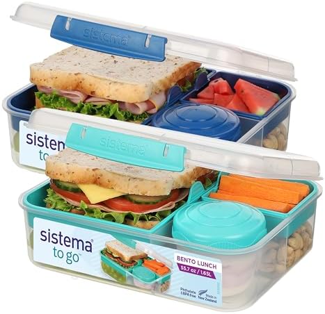 Sistema TO GO Bento Box Cubes | 1.65 L | School Lunch Boxes With ...