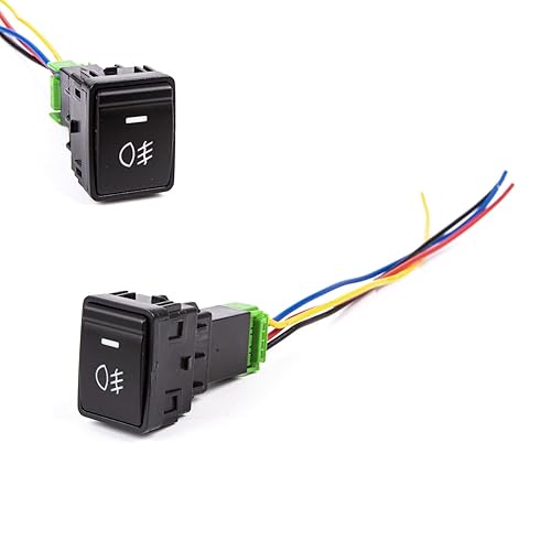 Xotic Tech Factory Style - Interruptor de botón de 4 polos de 12 V con luces indicadoras LED compatibles con niebla, DRL, barra de luz LED,