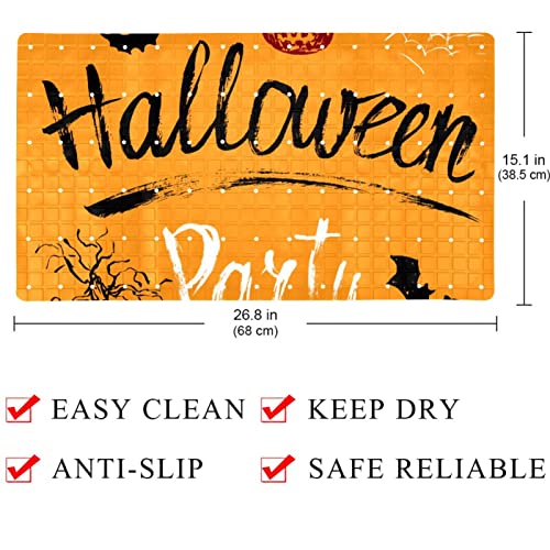 Tapis de bain Halloween antidérapant à ventouses avec trous de drainage - 5