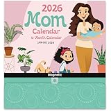 2026 Calendar - Mom Calendar 2026, Magnetic Calendars for Refrigerator, Jan.2026 - Dec.2026, 11.81'x12.38', Family Calendars 2026, Fold-out Wings, Large Pocket, Hanging Hook