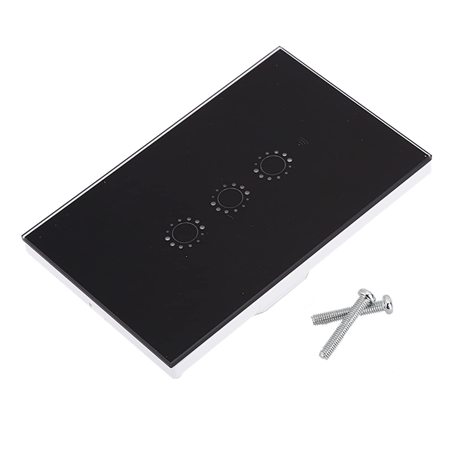 Touch Light Switch Smart 2 Gang Black 3,Light Switches 1/2/3 Gang Smart Touch Switch Panel Us Standard Switch Remote App Control(Black) (US Plug)