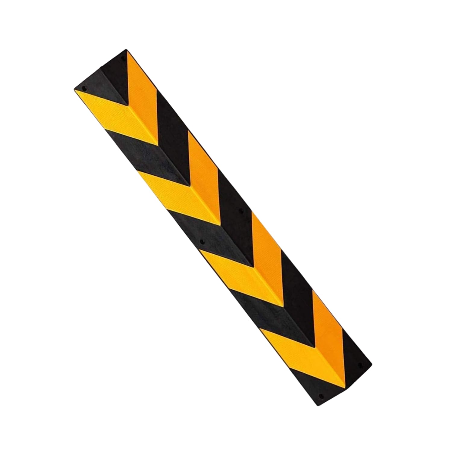 Efficacy Road Corner Guard Rubber Corner Guard Speed Bumper Length (80 cm) 31" Black & Yellow Color Diagonal Stripes for Visibility (Pack of 3)