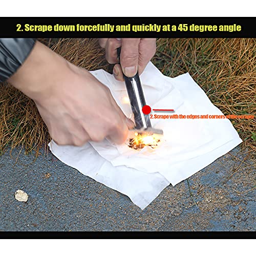 Survival Fire Starter Flint & Staal Striker voor BushCraft and Emergency, Firesteel Magnesium dat 10 mm dik is… - Image 7