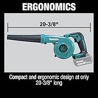 Vista 7 de Makita XBU05Z 18V LXT® Soplador inalámbrico de iones de litio, solo herramienta verde azulado