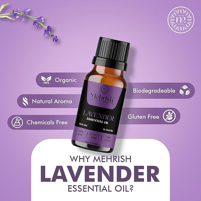 Mehrish Lavender Essential Oil | 15ml Pack of 3 | 100% Pure & Natural Luxury Aroma Oil for Home Fragrance | Best for Aromatherapy | Helps in meditation | Used in Diffusers, Candles, Air Fresheners, Soaps - Image 5 thumbnail