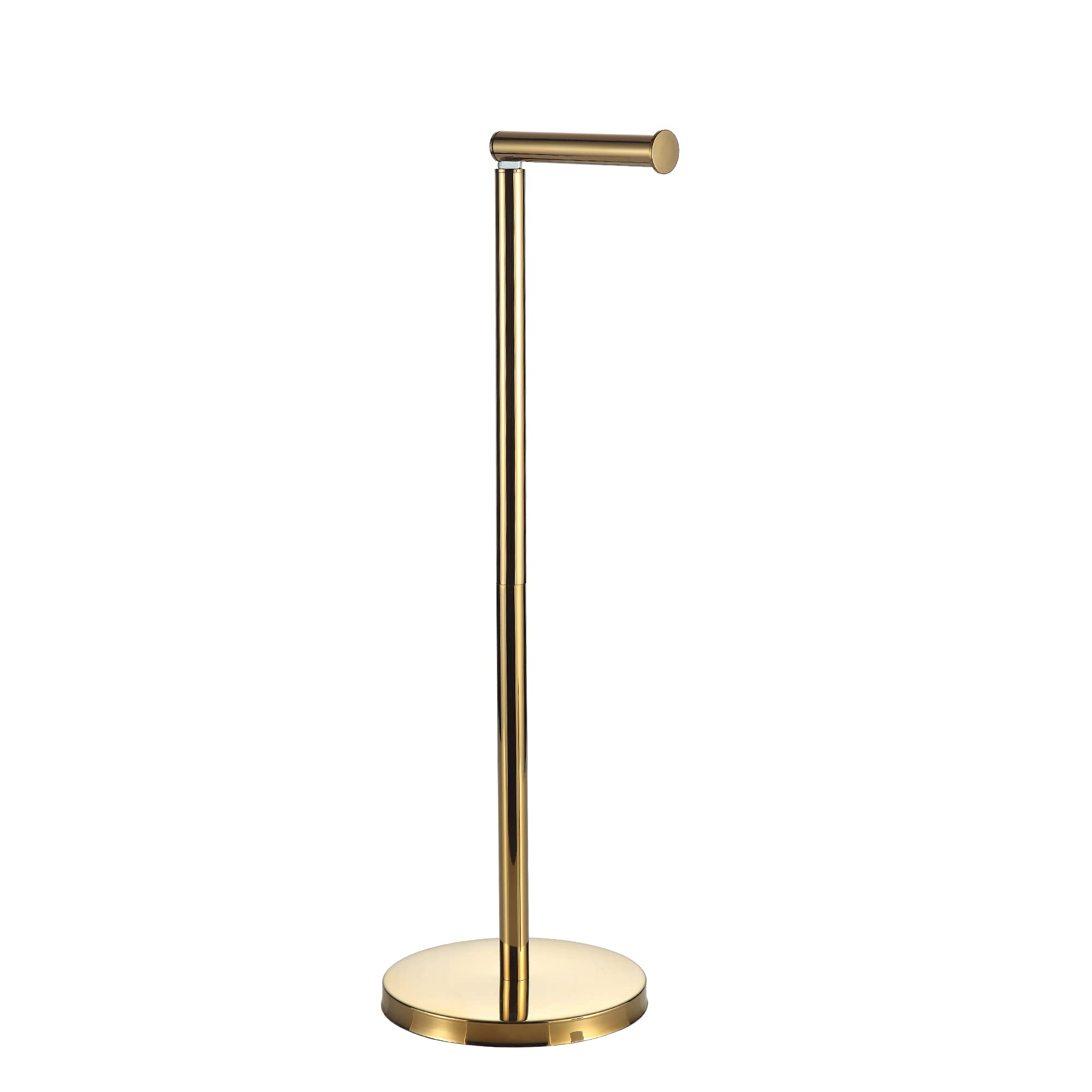 BGL Freestanding Toilet Paper Holder - Gold, Reserve Storage Paper Rolls, Floor Holder