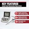 CDN DTTC-S Combo Probe Thermometer, Timer & Clock - Silver