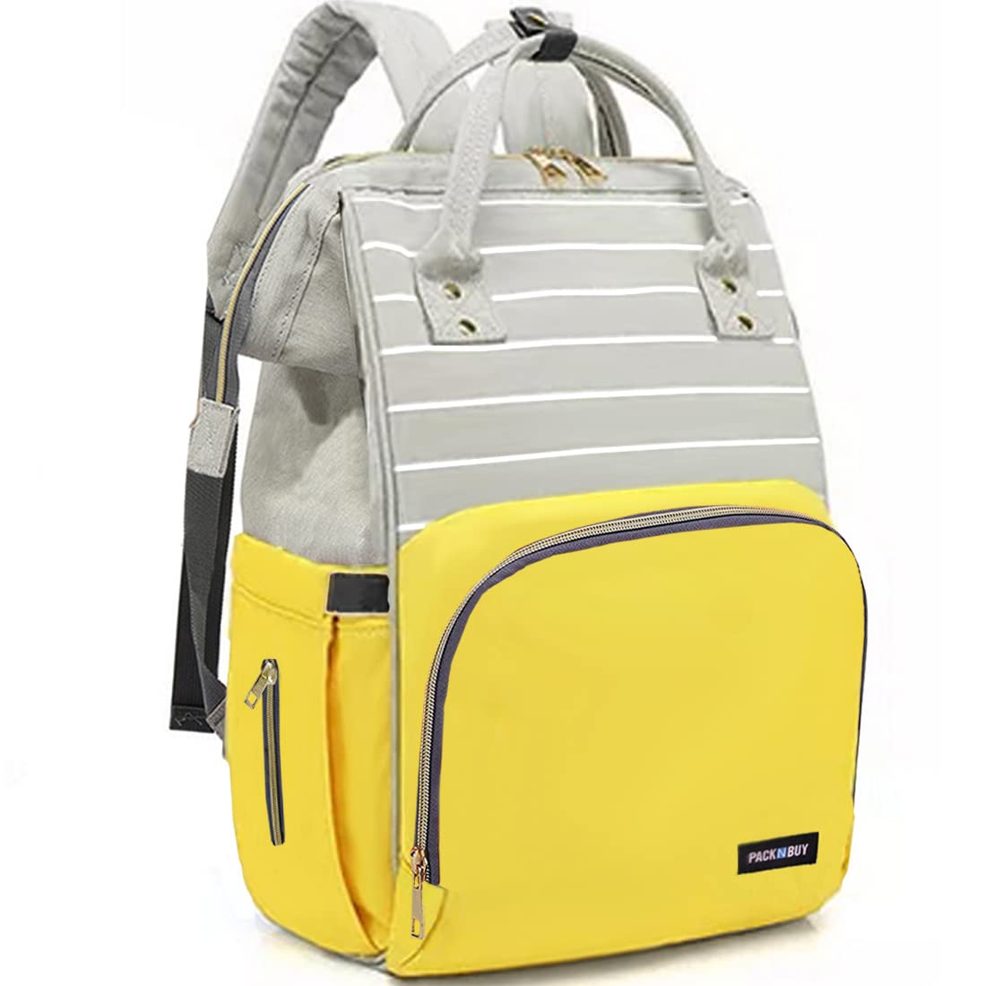 PACKNBUY Diaper Bags for Mom for Travel Baby Bag (Yellow)-picture-25