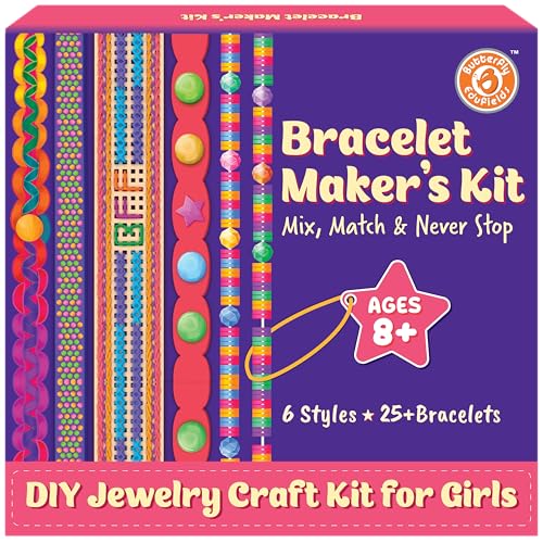 Image of Butterfly EduFields Bracelet Making Kit for Girls Age 8-14 | DIY Jewellery & Friendship Bracelet Making Set | Craft Activity | Birthday & Return Gift for Girls