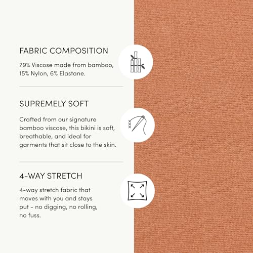 Image of Boody -Classic Bikini -Women's Underwear -Mid Rise, Moderate-Full Coverage Fit -Soft, Flat-Ribbed Waistband -Bamboo Viscose